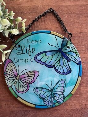 🦋 SPRING SHOP • “Keep it Simple” Stained Glass Sun Catcher
